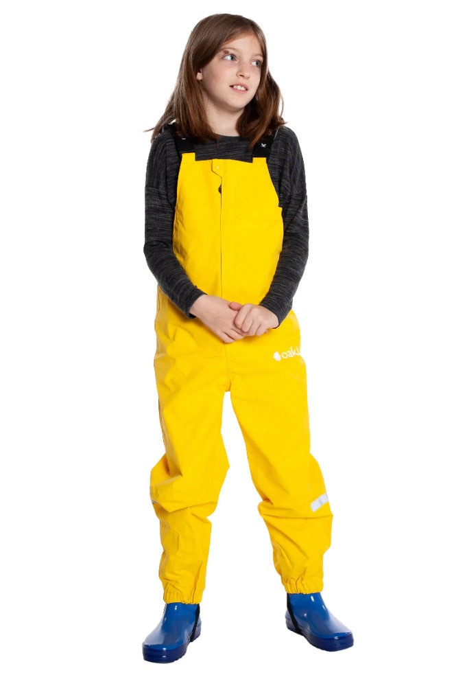Kids Waterproof Rain Bib - Breathable | Oaki #color_sundance-yellow