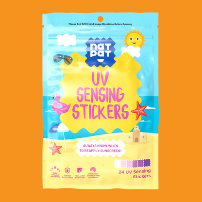 Kids UV Detection Stickers – NatPat SunnyPatch – Sunscreen Reminder 24 Pack
