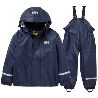 Kids Waterproof Bergen 2.0 PU Rain Set - Yellow & Navy | Helly Hansen 