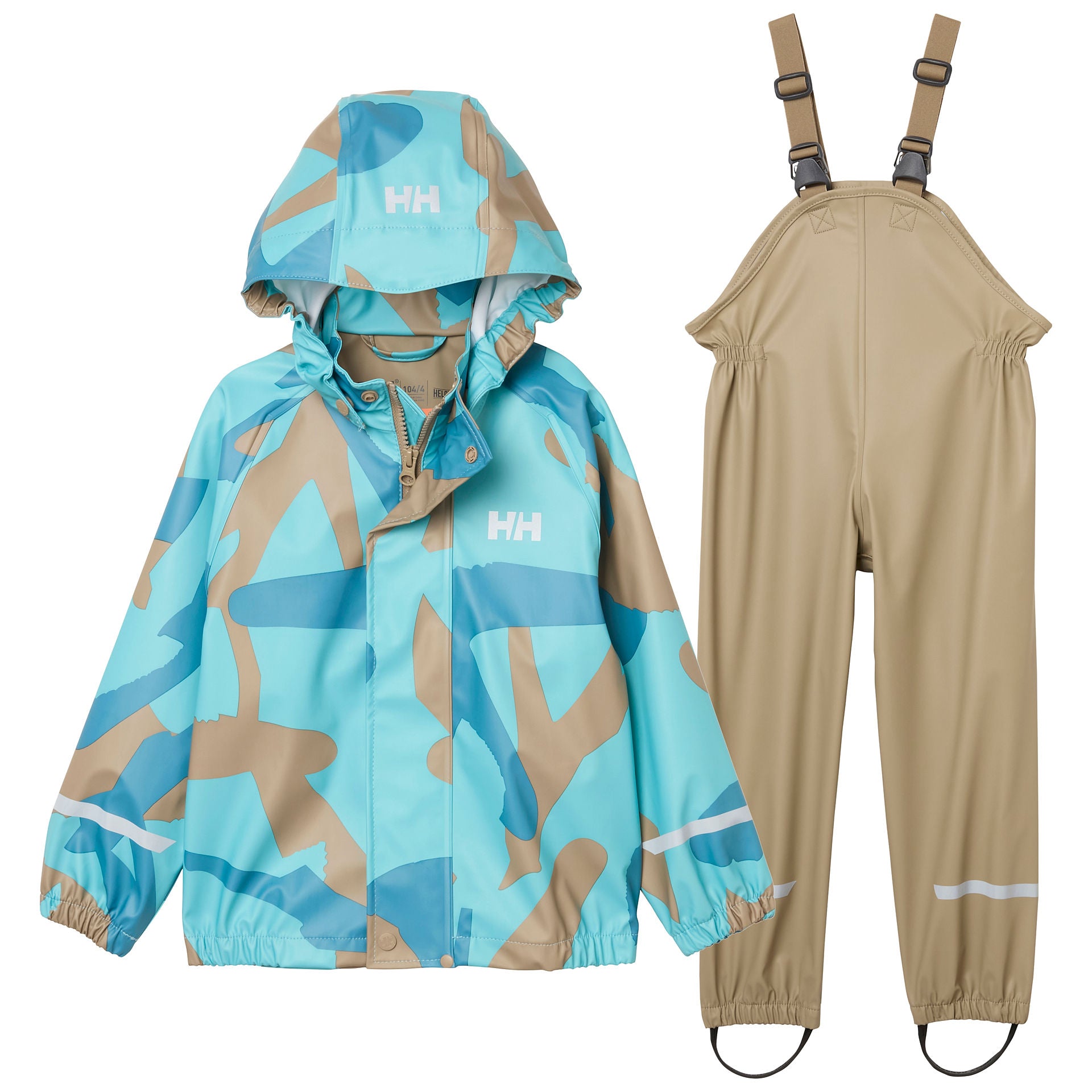Kids Bergen 2.0 PU Rain Set | Fully Waterproof Puddle-Proof Set | #color_pebble-print