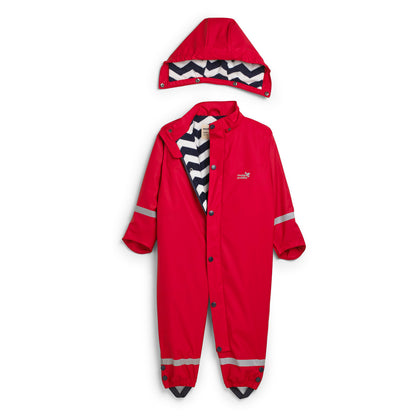 Kids Fleece Lined All-in-One Puddleflex Rain Suit - Waterproof, Warm, PU | Muddy Puddles 