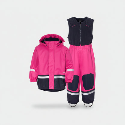 Kids Boardman Fleece Lined Rain Set – Waterproof, Fleece Lined, PU | Didriksons 