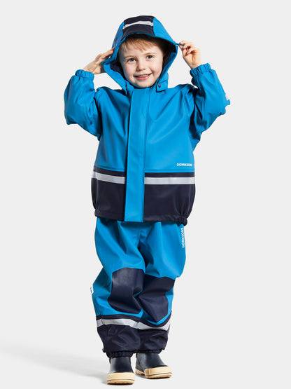 Kids Boardman Fleece Lined Rain Set – Waterproof, Fleece Lined, PU | Didriksons 