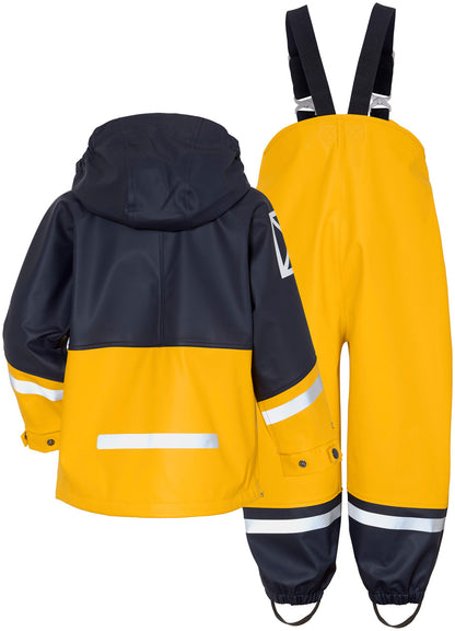 Kids Waterman's Rain Set - Zippered Jacket & Adjustable Bibs – Waterproof, PU | Didriksons 