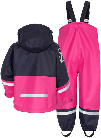 Kids Waterman's Rain Set - Zippered Jacket & Adjustable Bibs – Waterproof, PU | Didriksons 