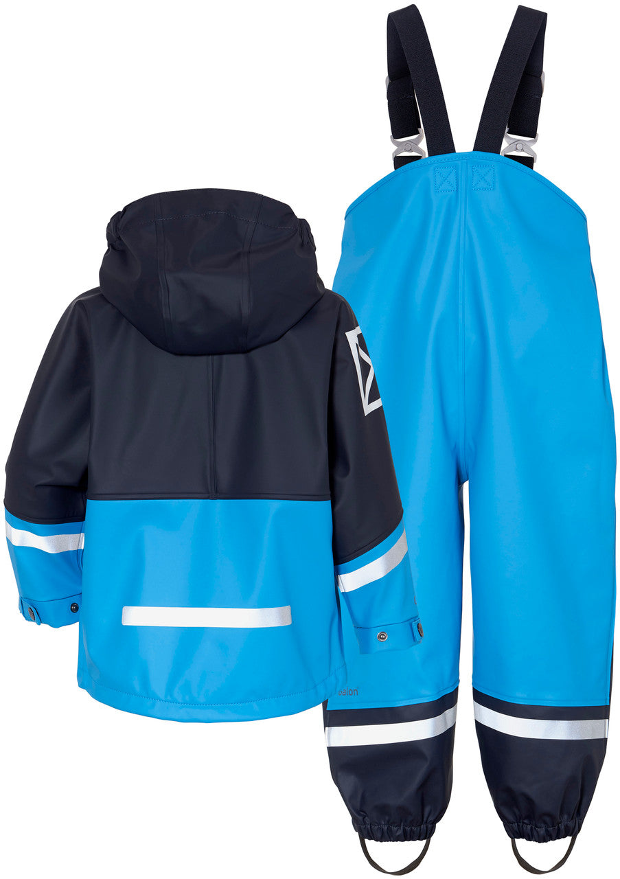 Kids Waterman's Rain Set - Zippered Jacket & Adjustable Bibs – Waterproof, PU | Didriksons 