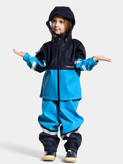 Kids Waterman's Rain Set - Zippered Jacket & Adjustable Bibs – Waterproof, PU | Didriksons 