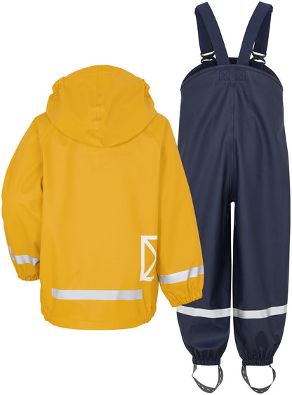 Kids Slaskeman Unlined Rain Set-Snap Jacket and Bibs – Waterproof, PU | Didriksons 