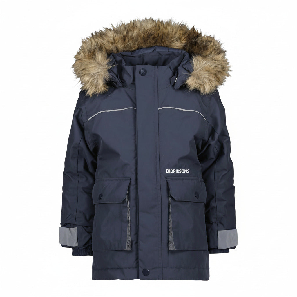 Kids Bjornen Waterproof Winter Jacket – Insulated | Didriksons #color_navy