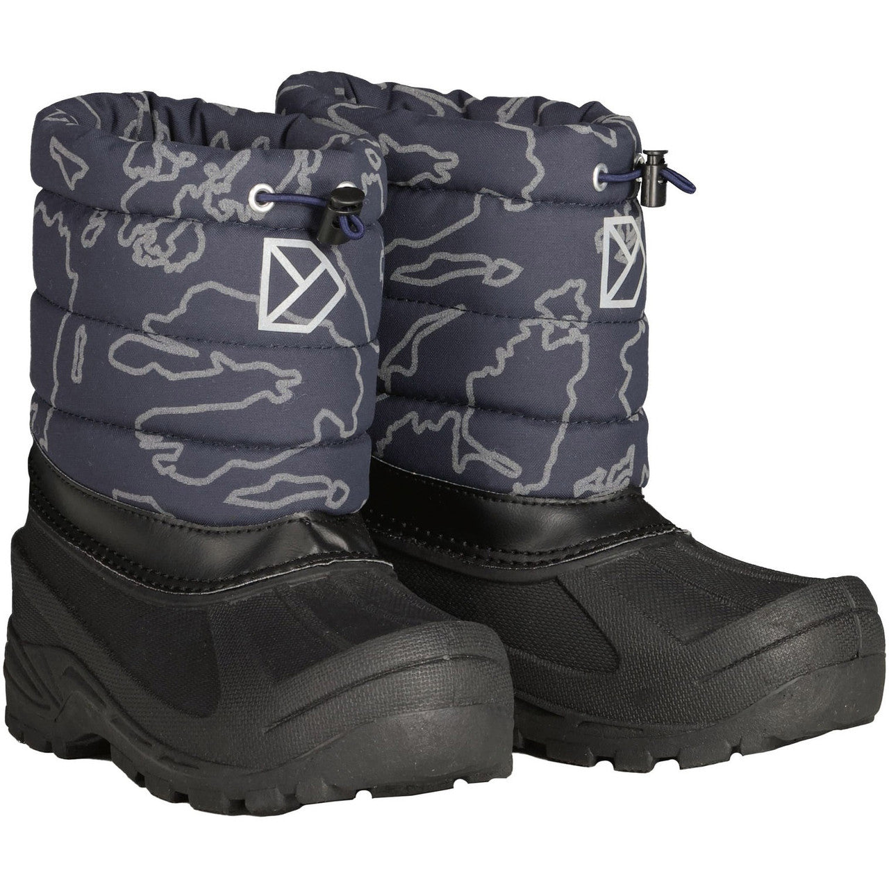 Kids Insulated Reflective Snow Boots – Lumi| Didriksons #color_grundsund-reflective-navy