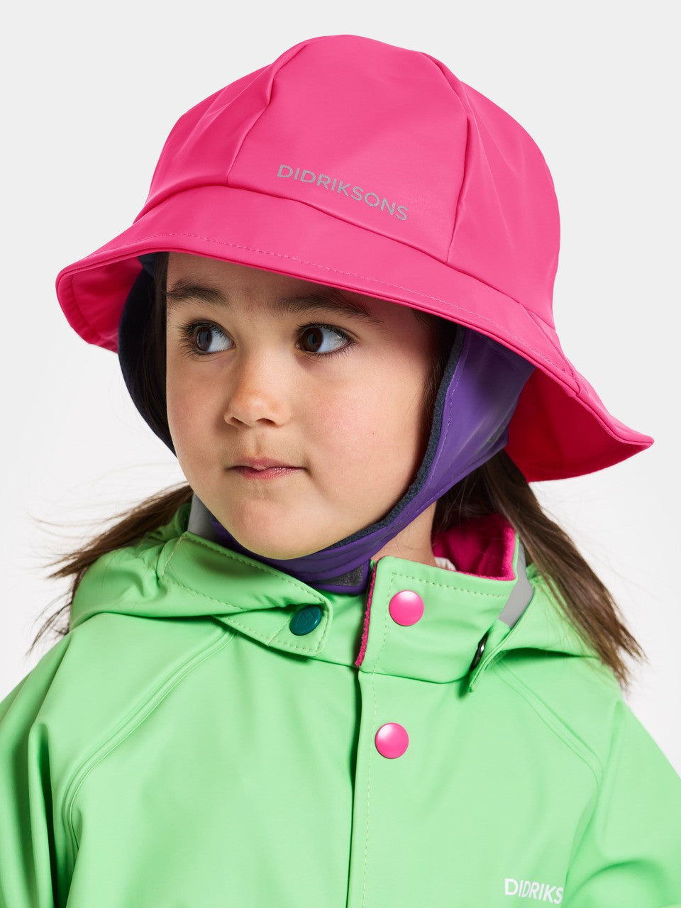 Kids Classic Fleece Lined Rain Hat – Waterproof, PU | Didriksons 
