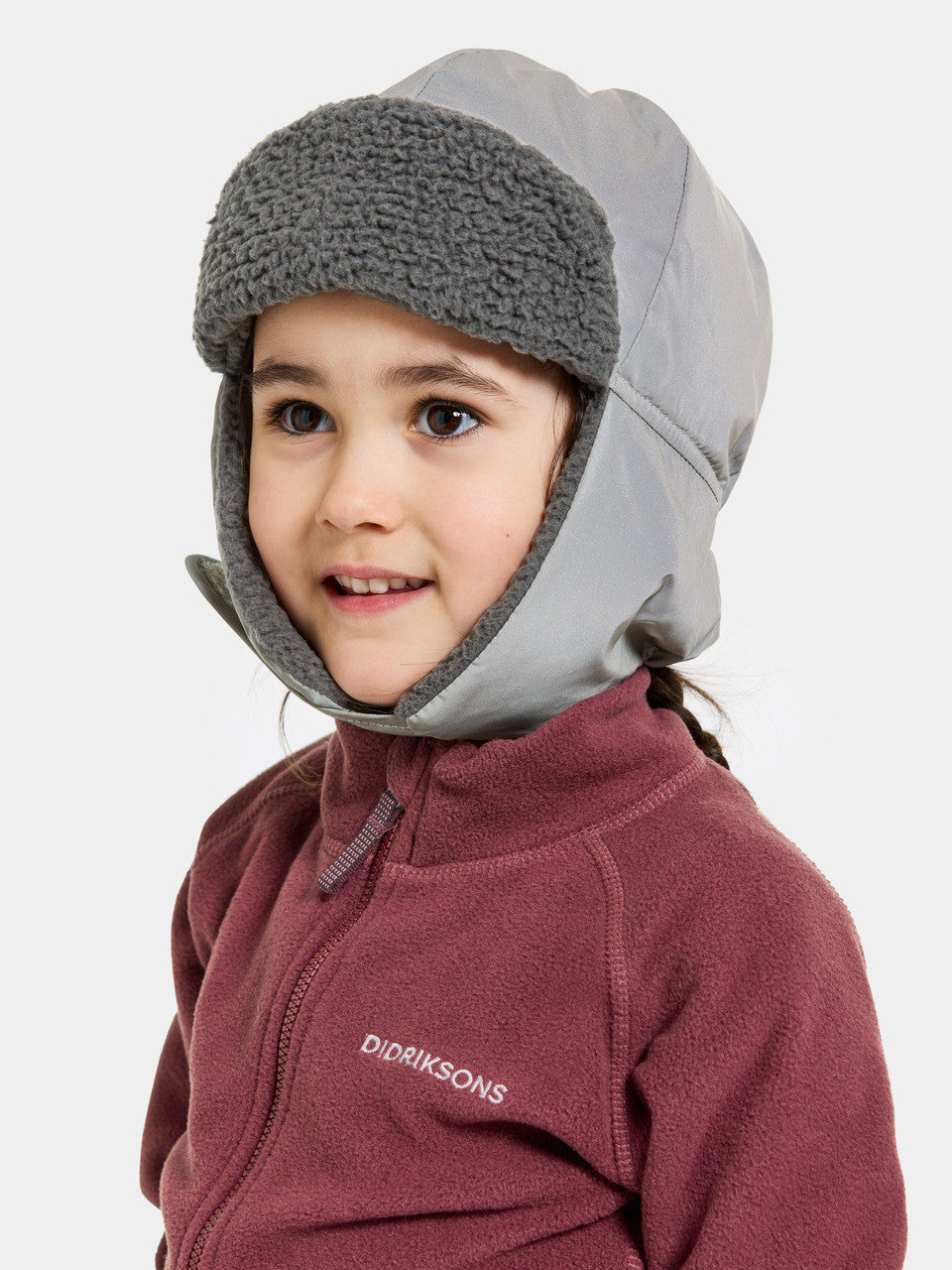 Kids Biggles Reflective Trapper Style Winter Hat – Waterproof, Fleece Lined | Didriksons 