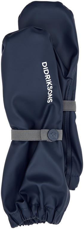 Kids Unlined Long Cuff Rain Mittens– Waterproof, PU | Didriksons #color_navy