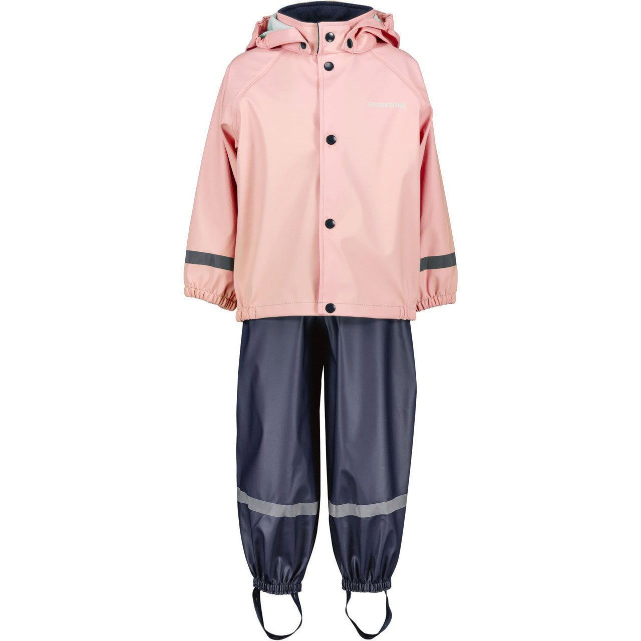 Kids Slaskeman Unlined Rain Set-Snap Jacket and Bibs – Waterproof, PU | Didriksons 