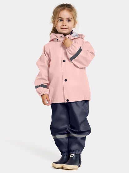 Kids Slaskeman Unlined Rain Set-Snap Jacket and Bibs – Waterproof, PU | Didriksons 