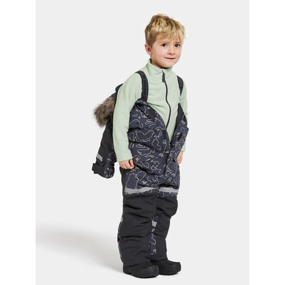 Kids Bjarven Waterproof Winter Snowsuit-Reflective Print – Insulated | Didriksons 