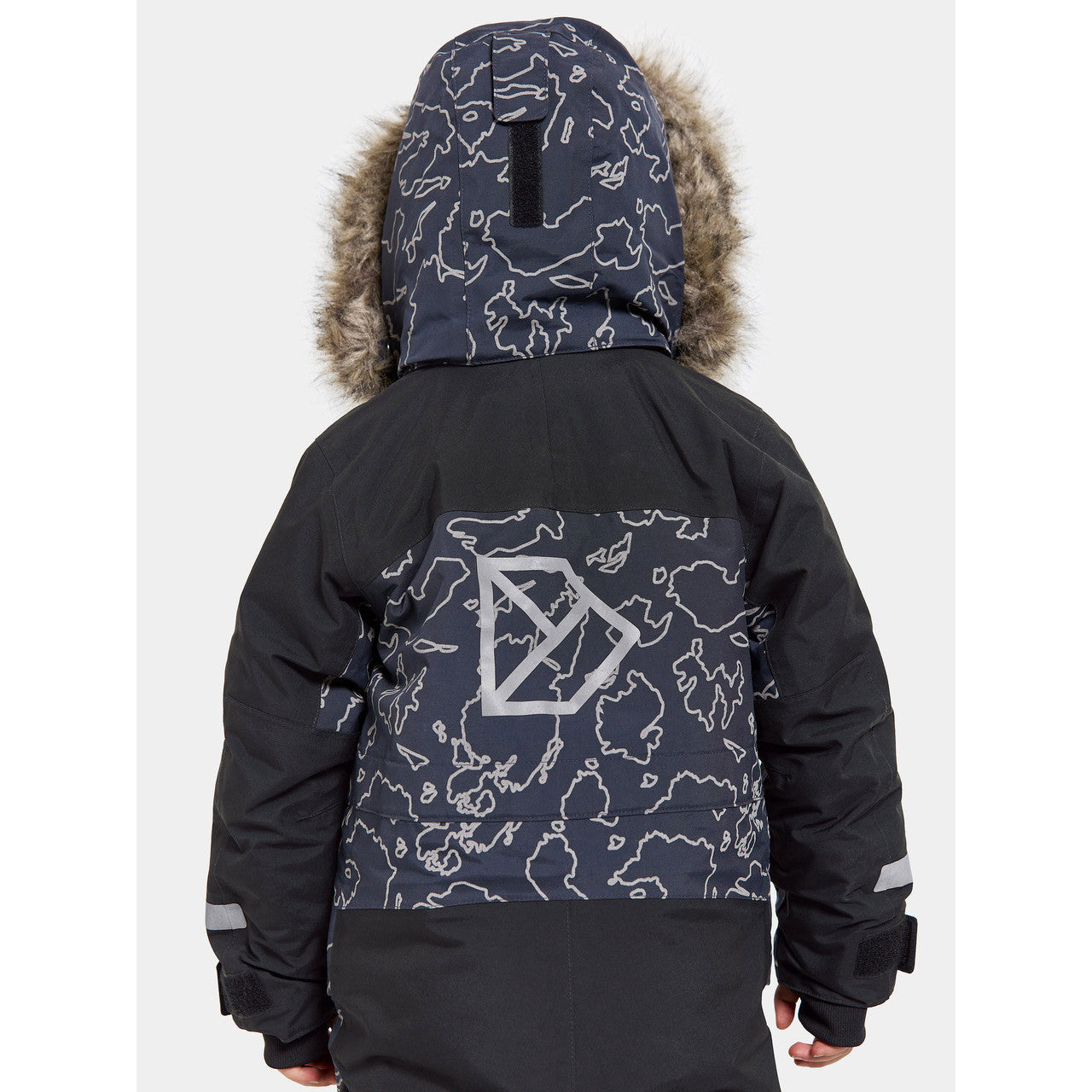 Kids Bjarven Waterproof Winter Snowsuit-Reflective Print – Insulated | Didriksons 