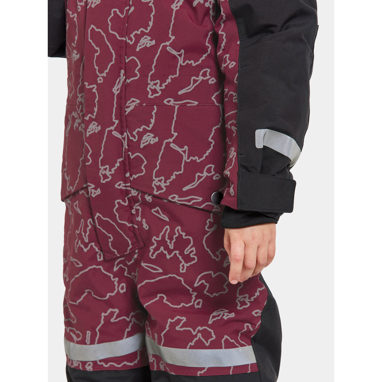Kids Bjarven Waterproof Winter Snowsuit-Reflective Print – Insulated | Didriksons 