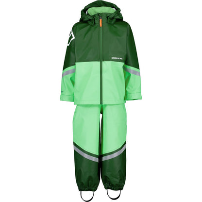 Kids Waterman Rain Set Jacket and Bibs- Lime – Waterproof | Didriksons 