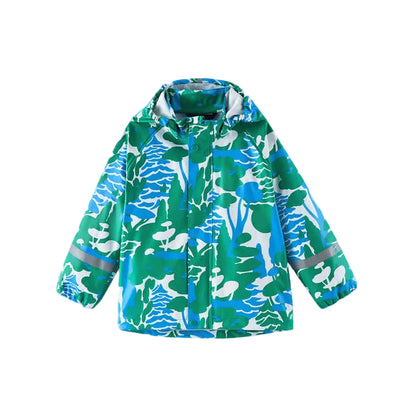 Kids Waterproof Vesi Printed Rain Jacket - Unlined, PU | Reima | 
