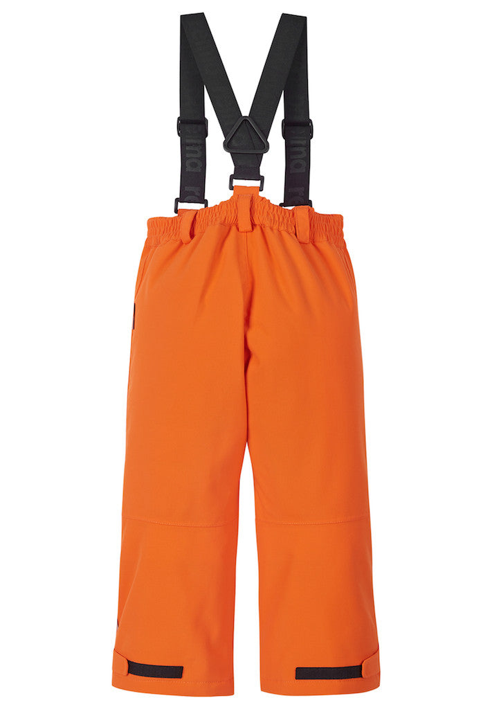 Kids Waterproof Loikka Winter Suspender Snow Pants - Insulated | Reima #color_true-orange