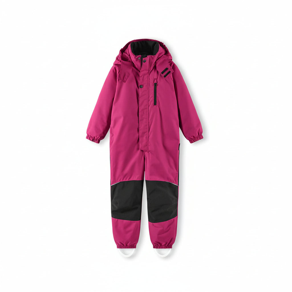 Kids Waterproof Kaunisto Snowsuit - Reinforced Knees | Reima #color_rosy-berry