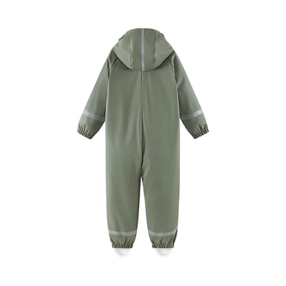Kids Waterproof Rain All-in-One Zippered Suit Welded-Seam PU Protection | 