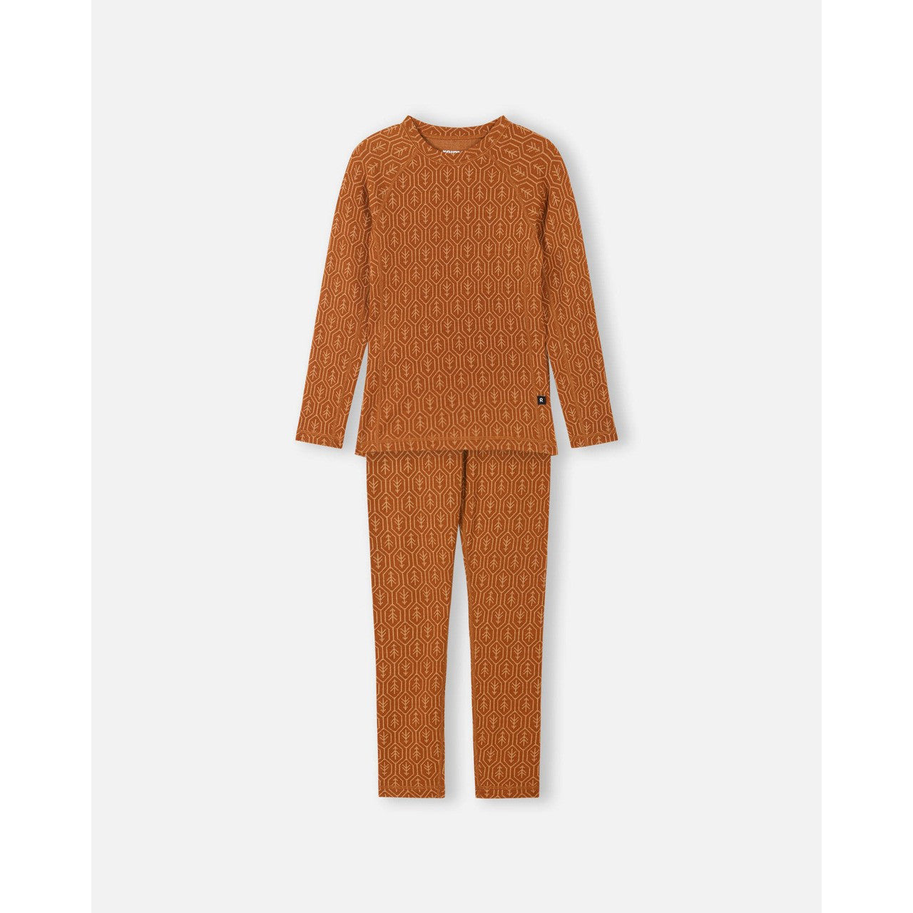 Kids Wool Blend Taival Base Layer Set - Thermal Control | Reima #color_cinnamon-brown
