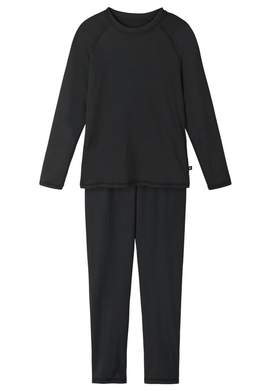 Kids Lightweight Sportti Base Layer Set - Top and Bottom | Reima #color_black