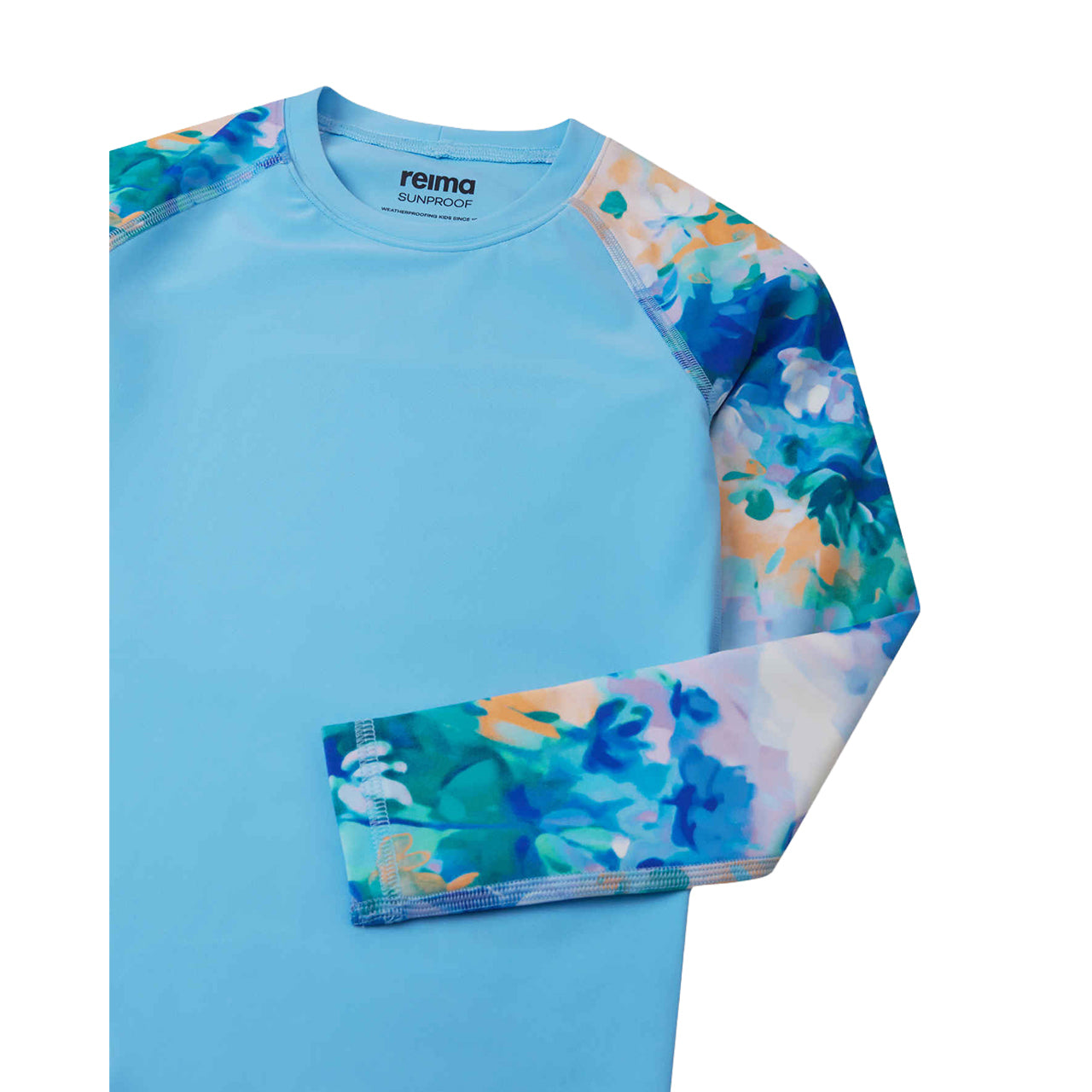 Kids Sukeltaja Rash Guard – UPF 50+ Long Sleeve Sun Protection Swim Shirt | Reima | #color_fresh-blue