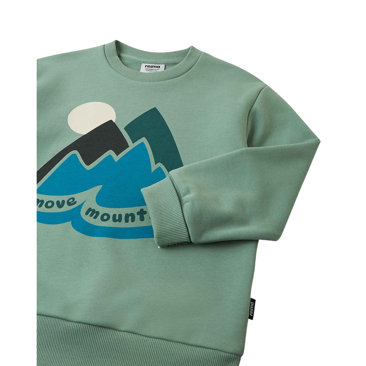 Kids Sweatshirt – Soft Stretch Everyday Comfort Layer | Reima | #color_stone-green