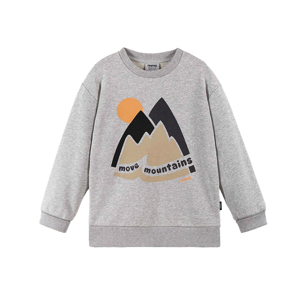 Kids Sweatshirt – Soft Stretch Everyday Comfort Layer | Reima | #color_melange-grey