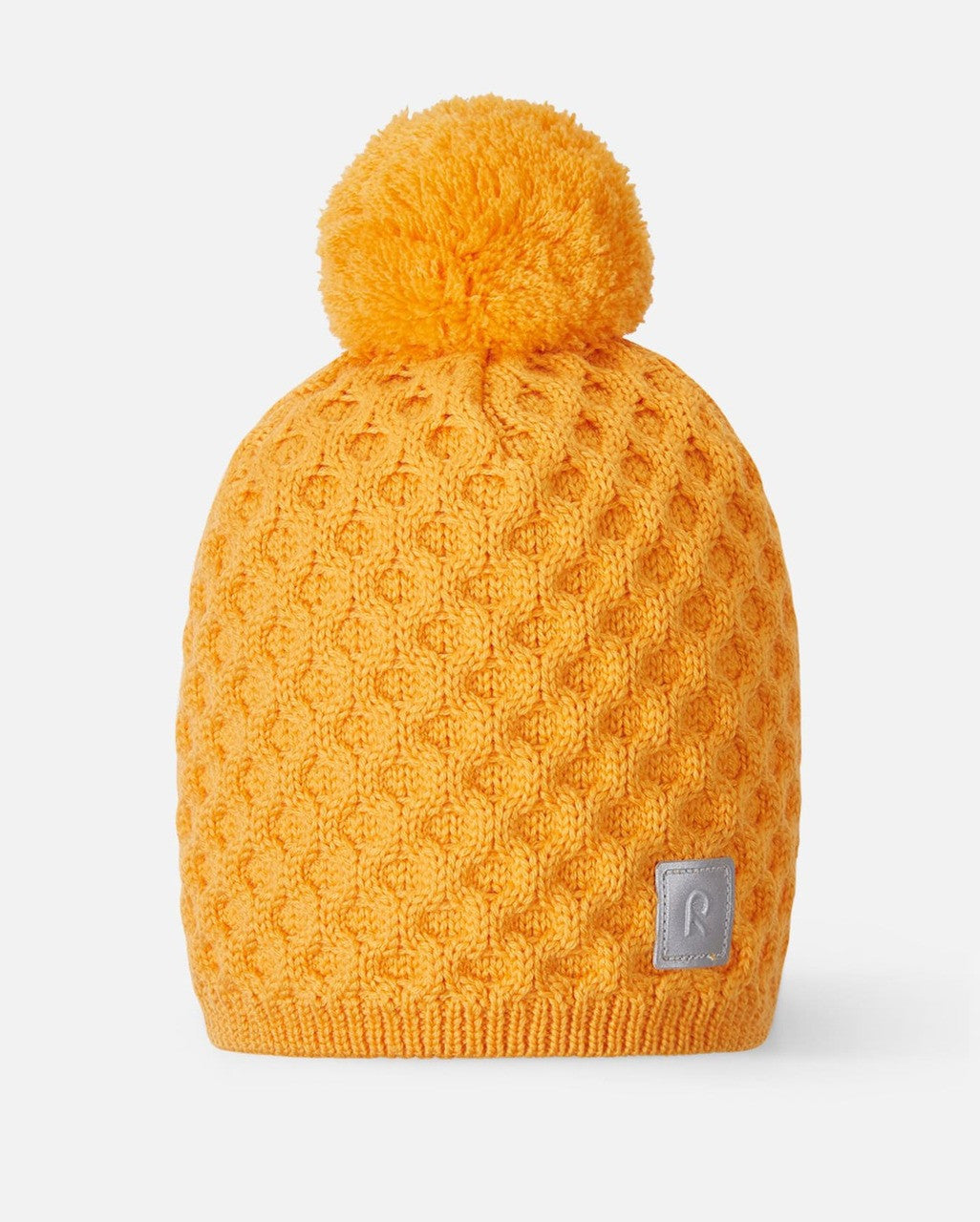 Kids Merino Wool Nyksund Wool Winter Hat - Pom Top | Reima #color_radiant-orange