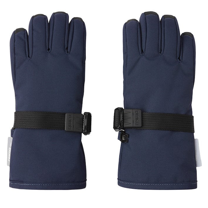 Kids Waterproof Tartu Shell Winter Gloves - Insulated, Lined | Reima #color_navy