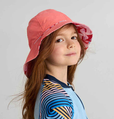 Kids SunProof Printed Viiri Wide Brim Sunhat - Reversible | Reima 