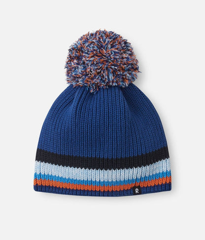 Kids Wool Cotton Blend Sporttis Winter Hat - Pom Top | Reima 
