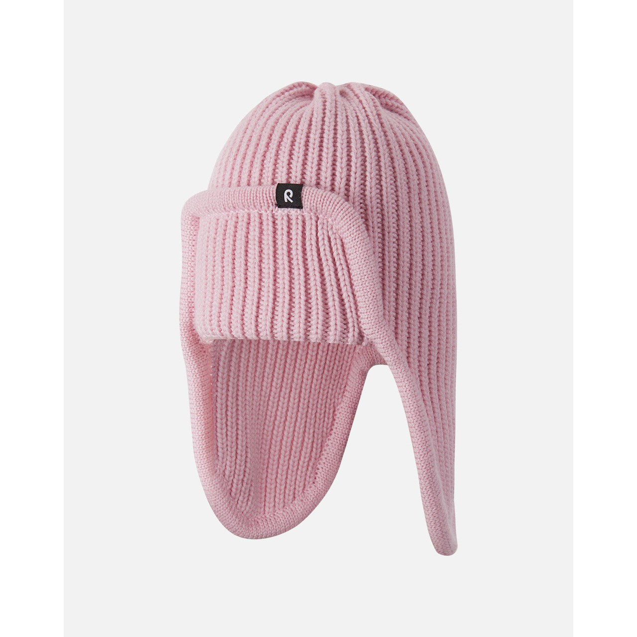 Kids Merino Wool Solmu Beanie - Ear Flaps | Reima #color_pale-rose