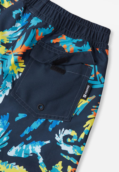 Kids SunProof Papaija Knee Length Swimming Trunks - UPF 50+ | Reima 