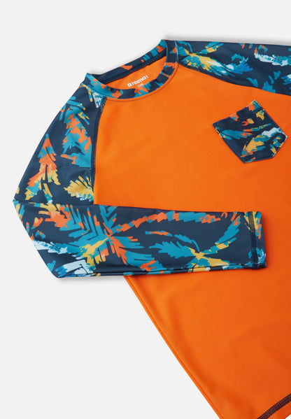 Kids SunProof Kroolaus Long Sleeve Rash Guard Swim Shirt - UPF 50+ | Reima 