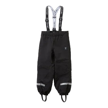 Kids Waterproof Suspender Eco Shell Pants | Polarn O. Pyret | #color_black