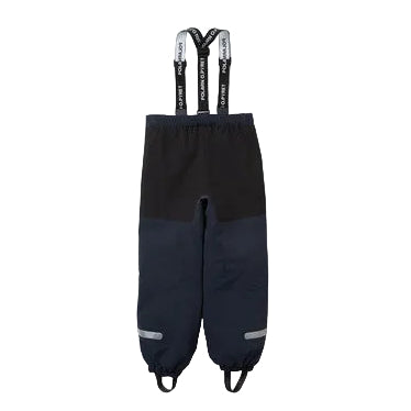 Kids Waterproof Eco Suspender Shell Pants - Navy | Polarn O. Pyret | #color_dark-sapphire