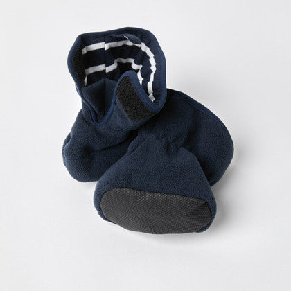 Kids Windproof Fleece Eco Booties | Polarn O. Pyret | #color_dark-sapphire