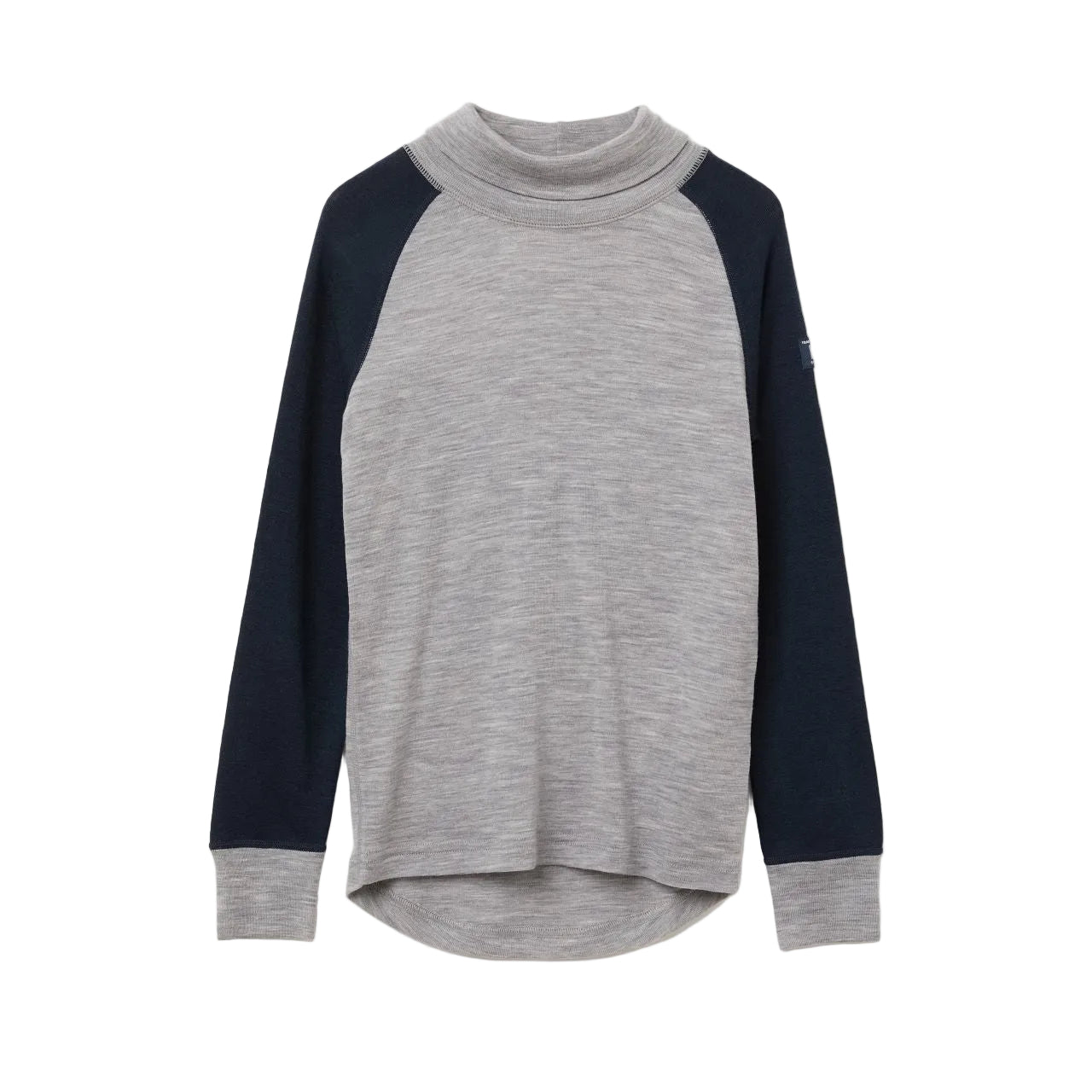 Kids Merino Wool Roll Neck Top | Polarn O. Pyret | #color_dark-sapphire
