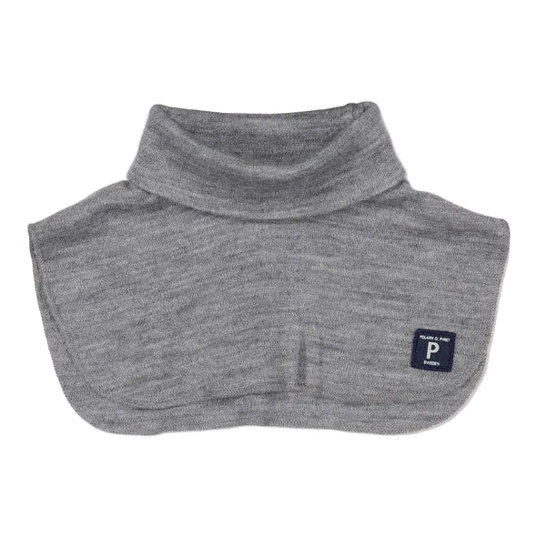 Kids Merino Wool Neck Warmer | Polarn O. Pyret | #color_grey-melange