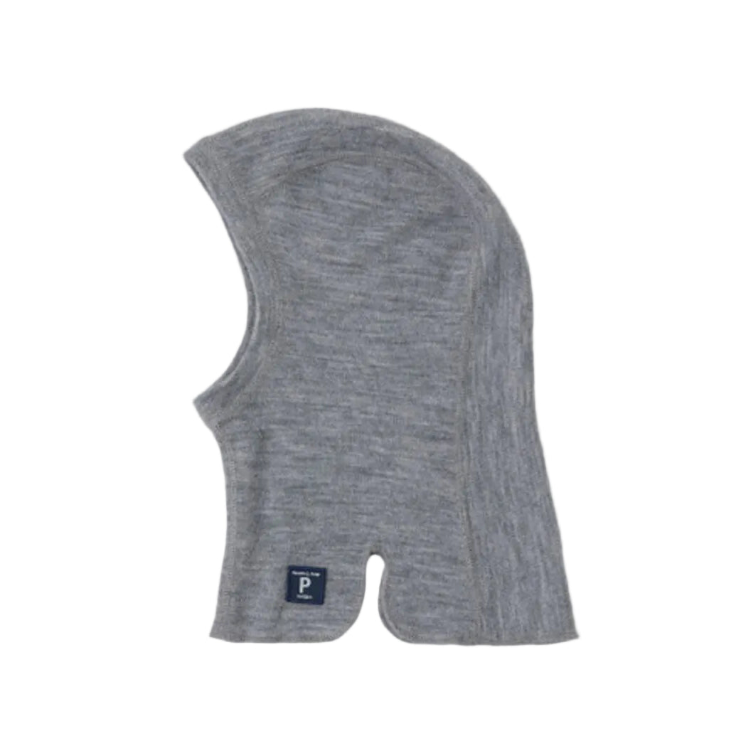 Kids Merino Wool Balaclava | Polarn O. Pyret | #color_grey-melange