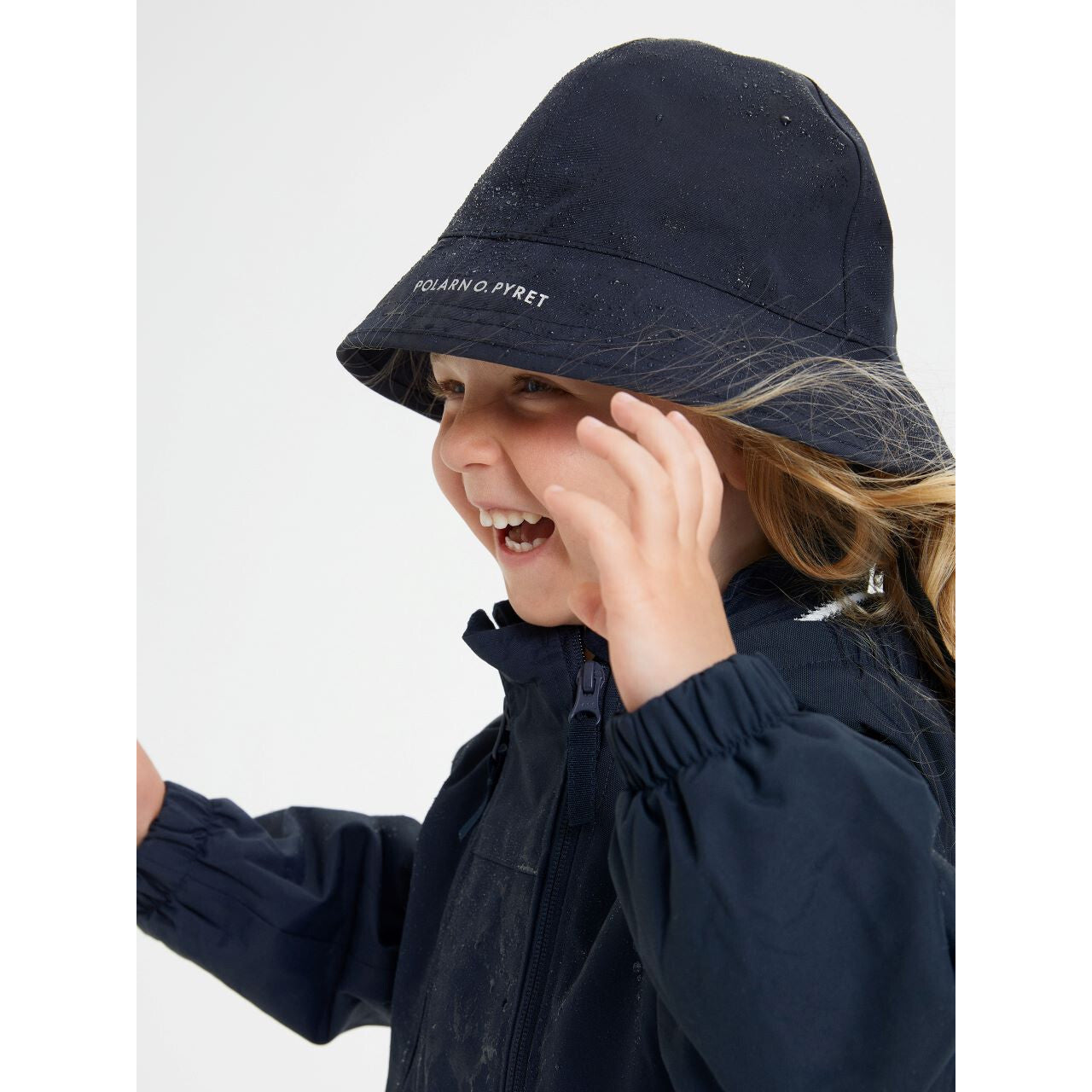 Kids Waterproof Wide Brim Rain Hat | Polarn O. Pyret | 
