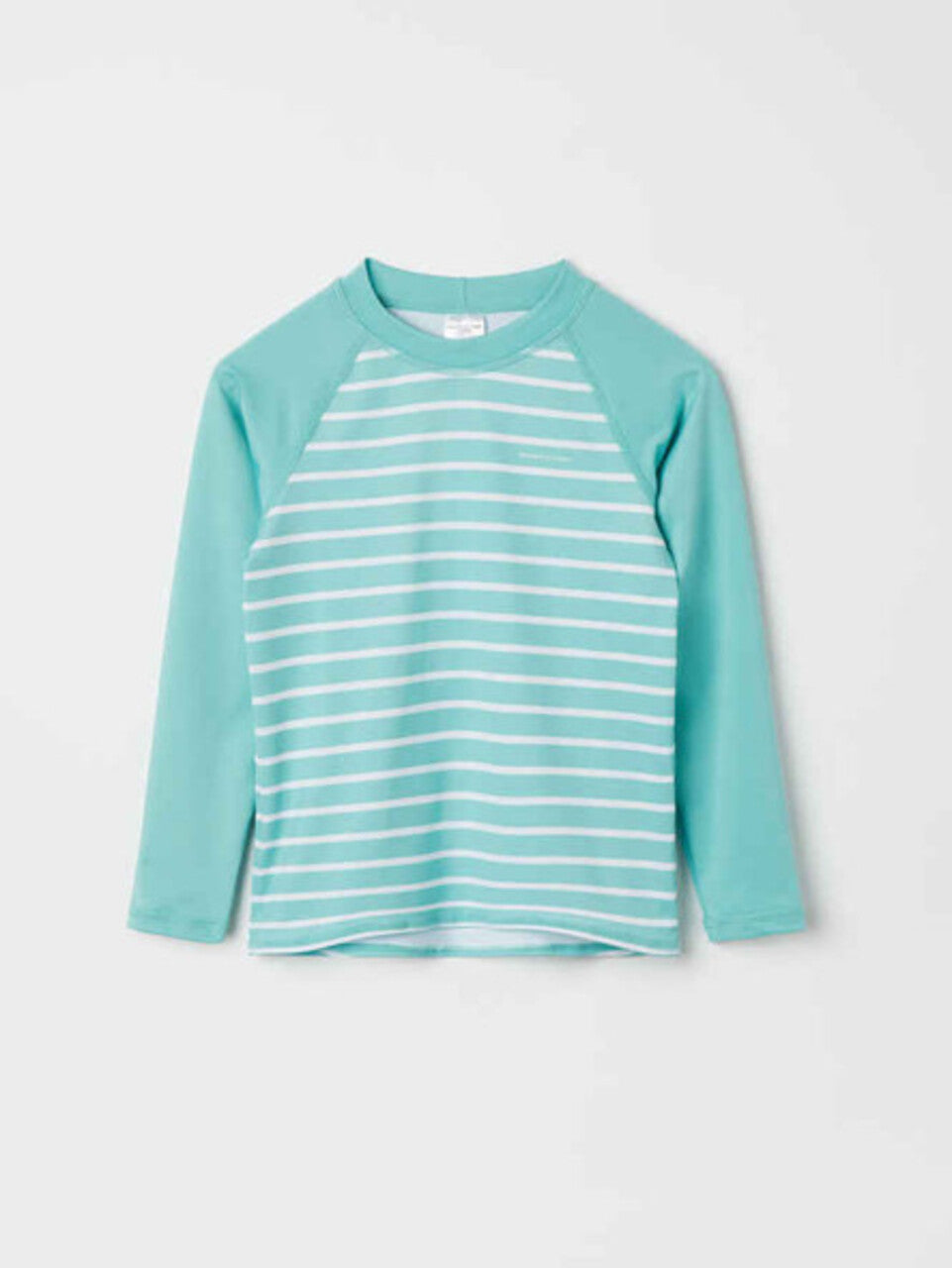 Kids UV Eco Classic Stripe Rash Guard Top- UV 50+ | Polarn O. Pyret #color_wasabi