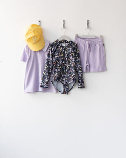 Kids Eco Ditsy Floral Eco Rash Guard Suit | Polarn O. Pyret 