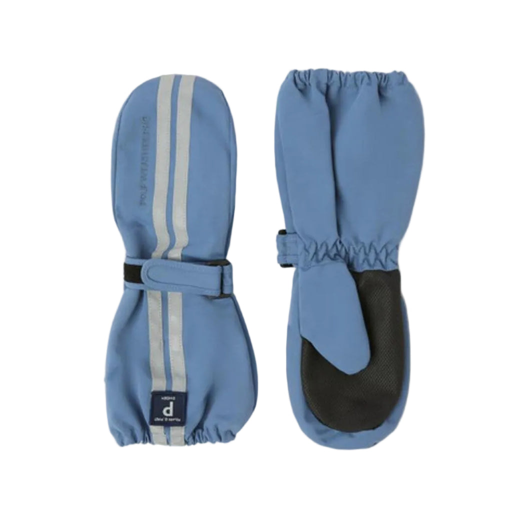 Kids Waterproof Long Cuff Shell Mittens - 2 | Polarn O. Pyret | #color_blue-horizon