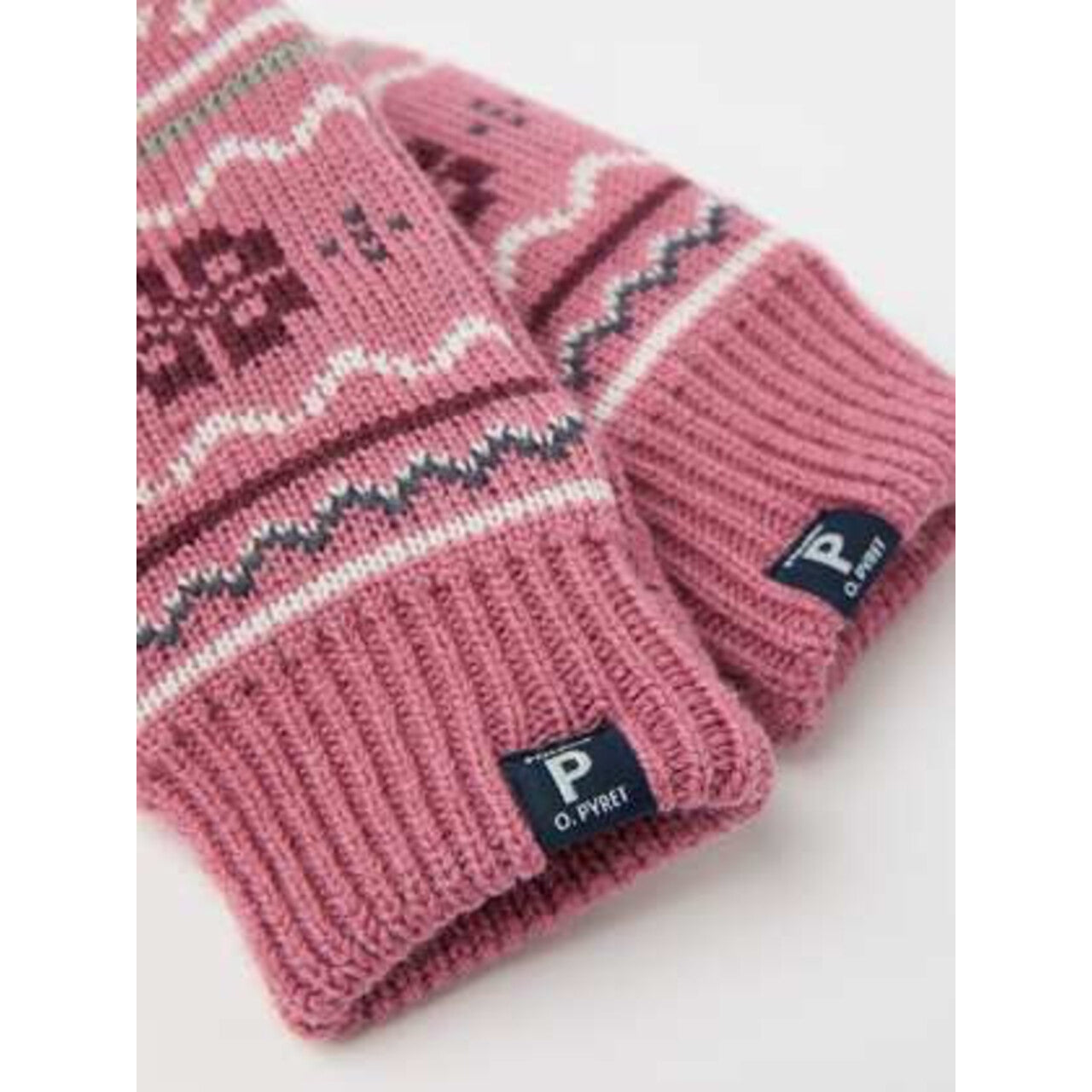 Kids Soft Scandi Jacquard Merino Wool Mitten | Polarn O. Pyret | 